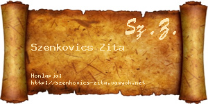 Szenkovics Zita névjegykártya